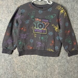 Disney Pixar Boy Size 4T Toy Story Sweatshirt Multicolor Gray